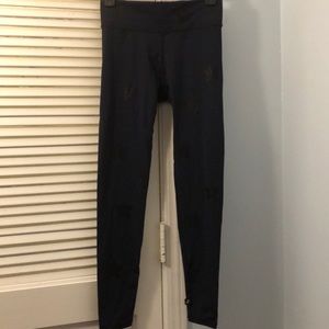 Kids dark blue leggings with star pattern